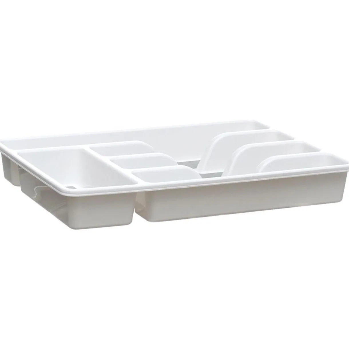 Range couvert blanc fond silicone gris 5 compartiments^Gifi Online