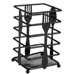 Range couvert métal design cuillère fourchette couteau 10x10xH16,5cm^Gifi Online