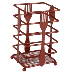 Range couvert métal design cuillère fourchette couteau 10x10xH16,5cm^Gifi Online