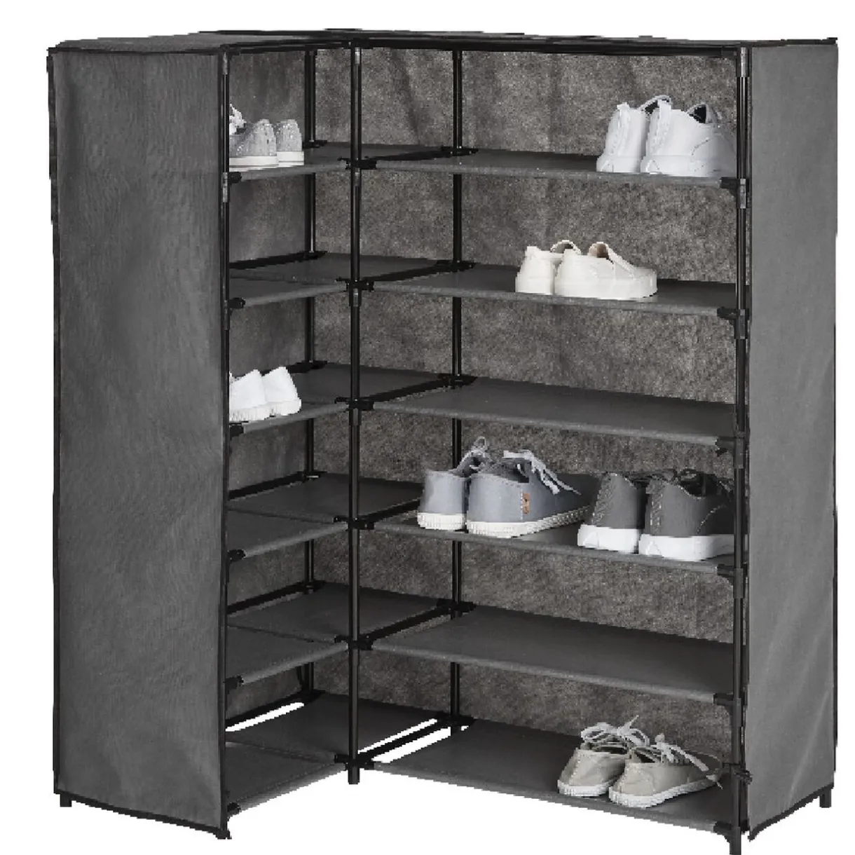 Rangement|Gifi Range-chaussures d'angle gris