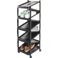 Rangement|Gifi Range-chaussures téléscopique plastique noir