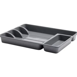 Range-couverts plastique noir^Gifi