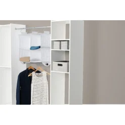 Rangement|Gifi Rangement à compartimentx4 à suspendre polyester et carton