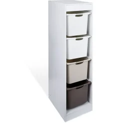 Rangement|Gifi Rangement 4 niveaux pour casier blanc