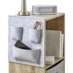 Rangement|Gifi Rangement Box Cube pochette feutrine gris clair 34x30cm