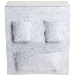 Rangement|Gifi Rangement Box Cube pochette feutrine gris clair 34x30cm