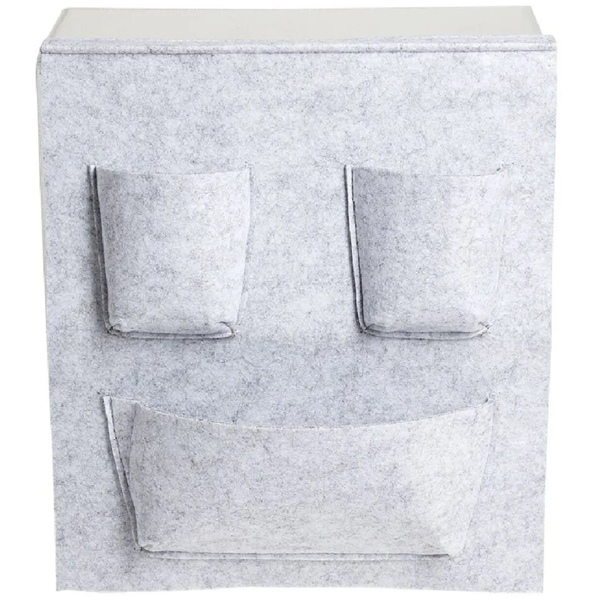 Rangement|Gifi Rangement Box Cube pochette feutrine gris clair 34x30cm