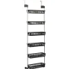 Rangement|Gifi Rangement de porte 6 niveaux à suspendre gris et noir