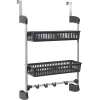 Rangement|Gifi Rangement de porte 2 niveaux à suspendre gris et noir