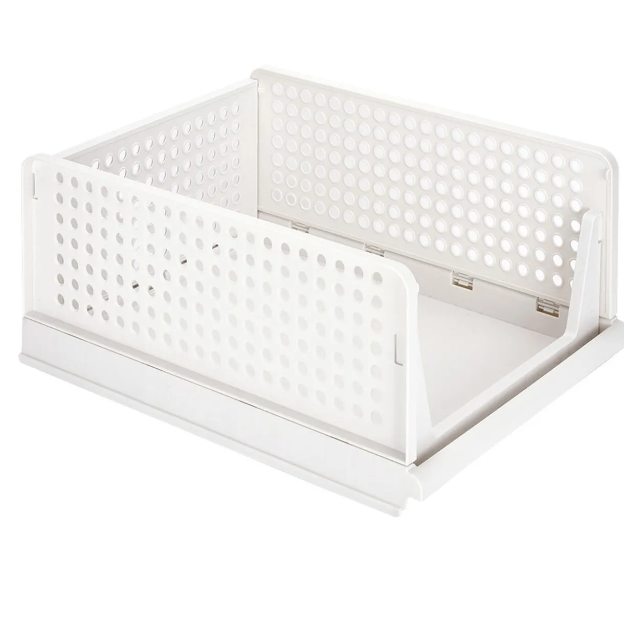 Rangement|Gifi Rangement dressing superposable coulissant blanc grand modèle