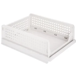 Rangement|Gifi Rangement dressing superposable coulissant blanc petit modèle