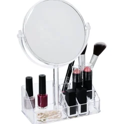 Rangement|Gifi Rangement pour cosmétique avec miroir 9 compartiments 20x15xH5cm