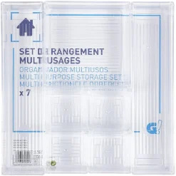 Rangement|Gifi Rangement pour tiroir 7 compartiments transparents