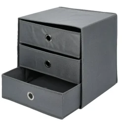 Rangement|Gifi Rangement textile Box Cube 3 tiroirs 31x29x31cm