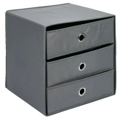 Rangement|Gifi Rangement textile Box Cube 3 tiroirs 31x29x31cm