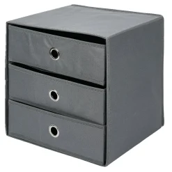 Rangement|Gifi Rangement textile Box Cube 3 tiroirs 31x29x31cm