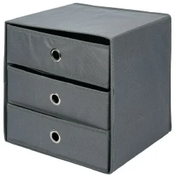 Rangement|Gifi Rangement textile Box Cube 3 tiroirs 31x29x31cm