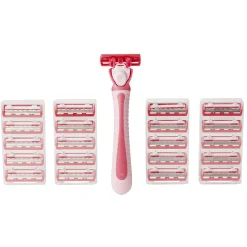 Discount Gifi Rasoir femme avec 20 recharges 3 lames