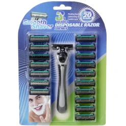 Discount Gifi Rasoir homme avec 20 recharges 3 lames