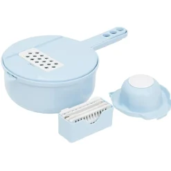 Récipient 6-en-1 avec passoire et accessoires de coupe^Gifi