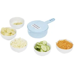 Récipient 6-en-1 avec passoire et accessoires de coupe^Gifi