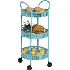 Resserre légumes à roulettes bleu turquoise^Gifi Online