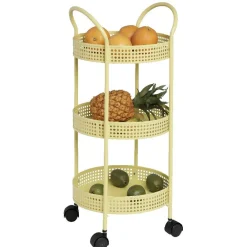 Resserre légumes à roulettes jaune^Gifi Online