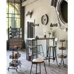 Rangement|Gifi Resserre légumes cuisine noir 4 roulettes