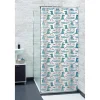 New Gifi Rideau de douche blanc motif crocodiles