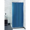 Hot Gifi Rideau de douche bleu uni