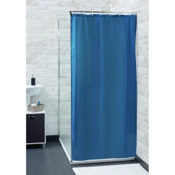 Hot Gifi Rideau de douche bleu uni