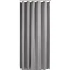 Gifi Rideau de douche effet lin 180x200cm polyester gris