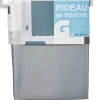 Clearance Gifi Rideau de douche gris clair sans anneaux