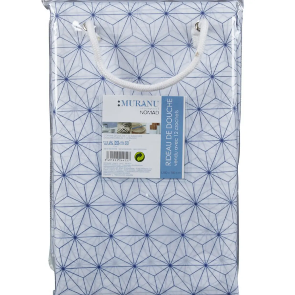 New Gifi Rideau de douche motif asanoha Muranu Japon