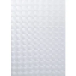 Best Gifi Rideau de douche motif carré blanc opaque 180xH200cm
