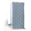 Clearance Gifi Rideau de douche motif feuillage blanc bleu 180x200cm 100% polyester