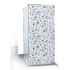 Best Gifi Rideau de douche motif mosaïque style terrazzo blanc et bleu 180x200cm