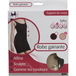 Best Gifi Robe gainante femme couleur noir ou chair