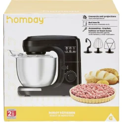 Robot pâtissier Homday bras pivotant 4,5 L^Gifi New