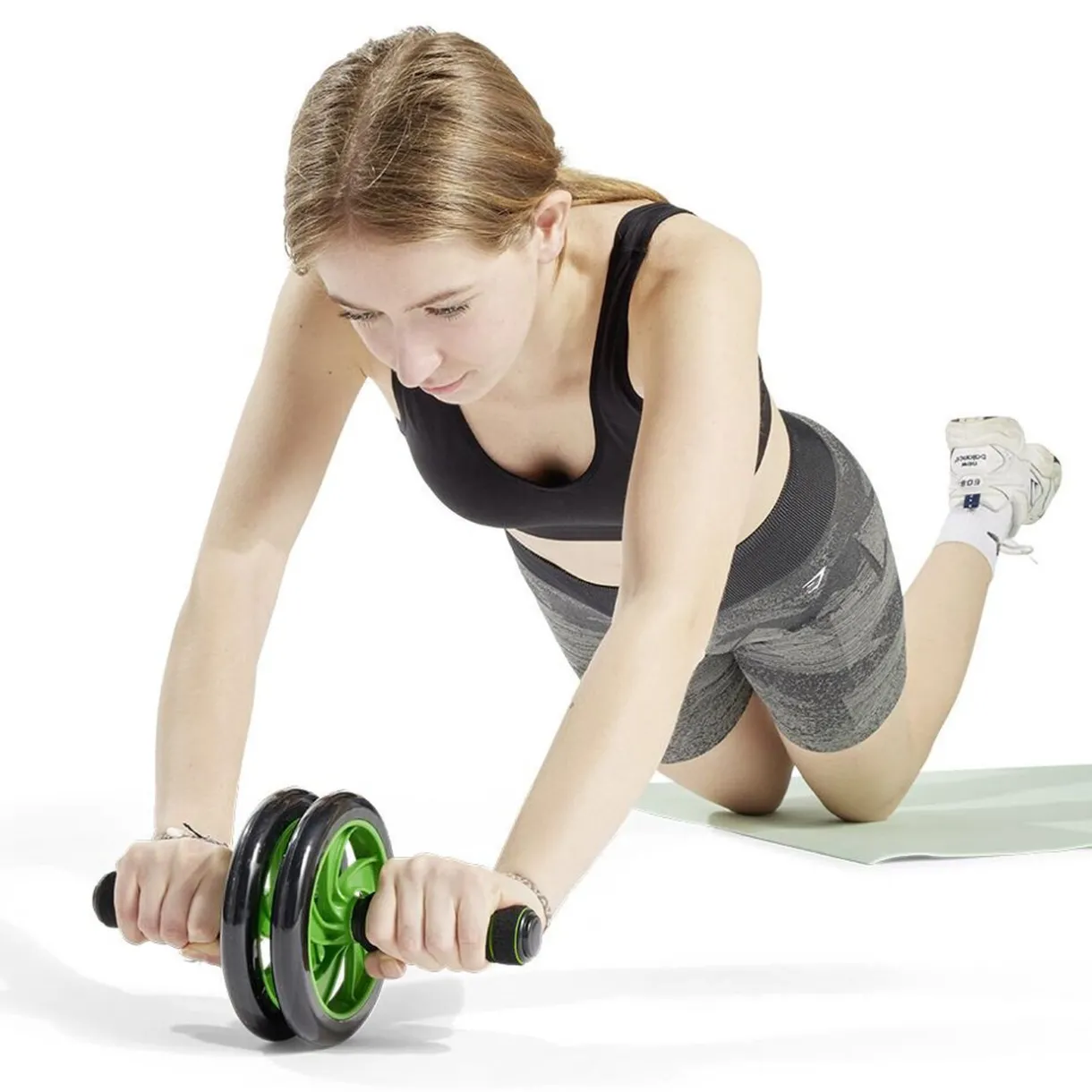 Outlet Gifi Roue abdominale avec poignées confort et tapis