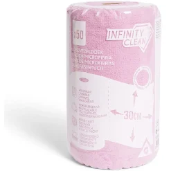 Nettoyage Et Entretien|Gifi Rouleau de 50 chiffons en microfibre rose