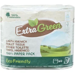 Discount Gifi Rouleau de papier toilette recyclé Extragreen 3 plis x4