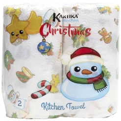 Nettoyage Et Entretien|Gifi Rouleau essuie tout 70 feuilles motif Noël x2