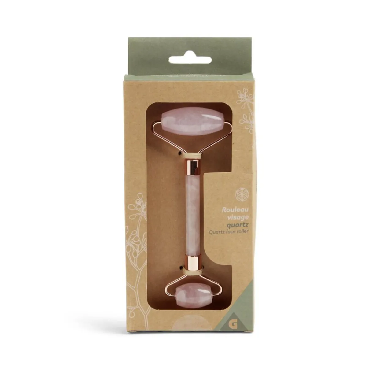 Outlet Gifi Rouleau visage quartz rose