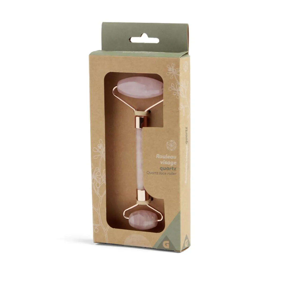 Outlet Gifi Rouleau visage quartz rose