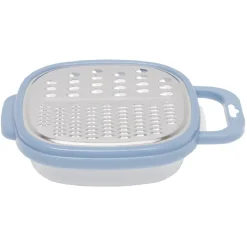 Râpe inox avec récipient en plastique^Gifi Online