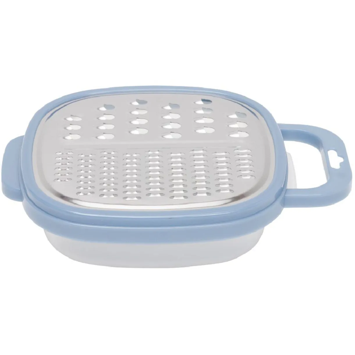 Râpe inox avec récipient en plastique^Gifi Online