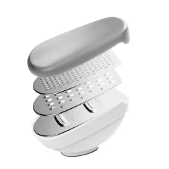 Râpe Metaltex avec couvercle et 3 lâmes interchangeables^Gifi Sale