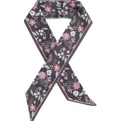 Outlet Gifi Ruban pour cheveux motif floral noir et rose