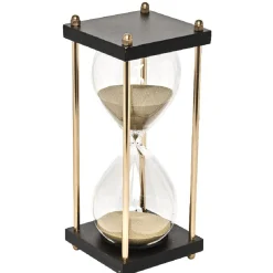 Sablier transparent noir et doré^Gifi Best